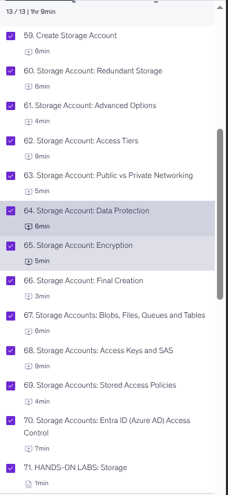 Course structure overview