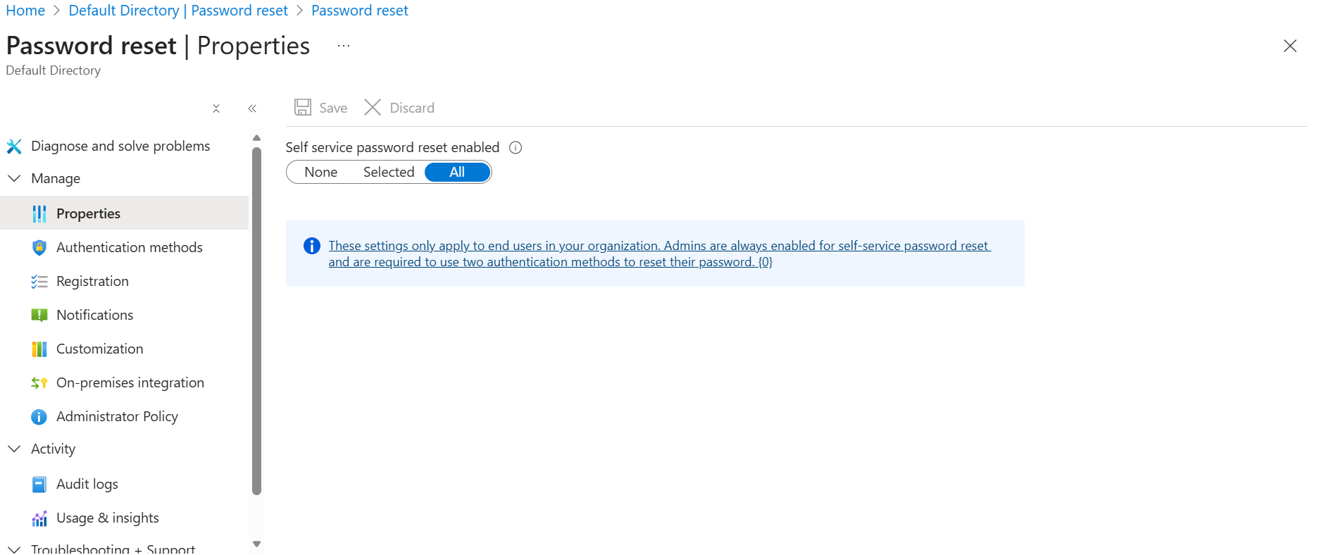Simple Settings Screen