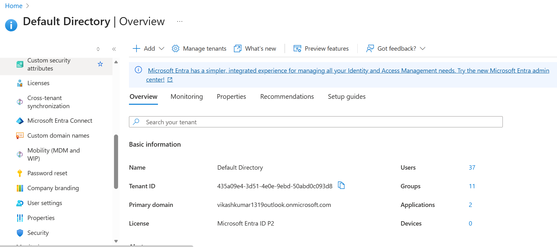 Password Reset Settings